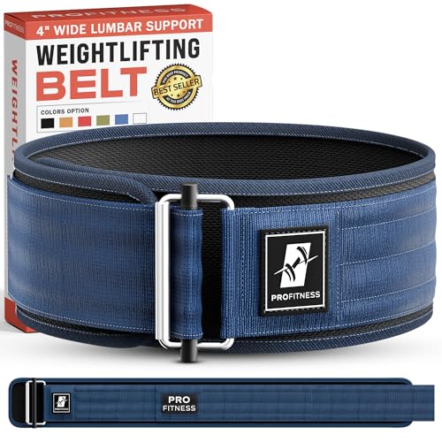 Best Weight Lifting Belt for Menbelts for Women Gym, Belt for Weightsbelt Gym Women, Working Out Belt, Weight Belt for Squats, Men Workout Belt, Gym Weight Belt, Best Weight Belt (Navy Blue - Large)