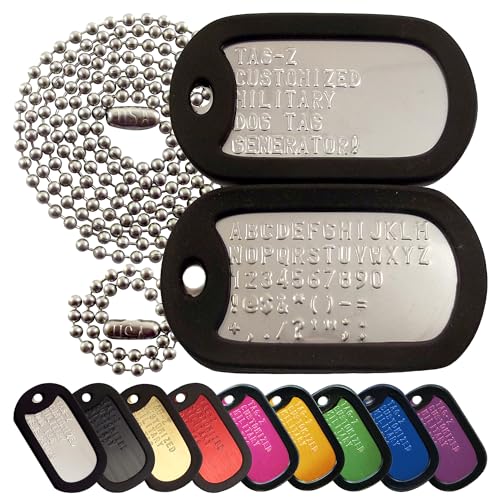 Personalized Military Dog Tags - T304 Stainless Steel Tags with T304 Stainless Steel Military Chains - Replacement ID Tags for Active Duty Soldiers and Veterans
