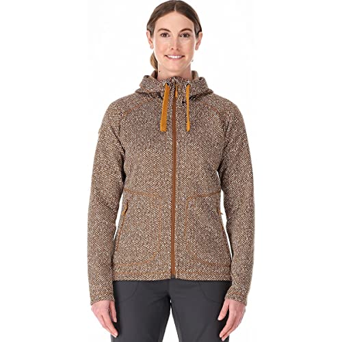 RAB Women's Amy Hoody Casual Lightweight Hooded Sweatshirt - Caramel - X-Small