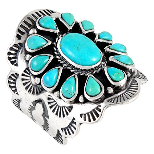 Sterling Silver Genuine Gemstones & Turquoise (SELECT color) (Turquoise, 10)