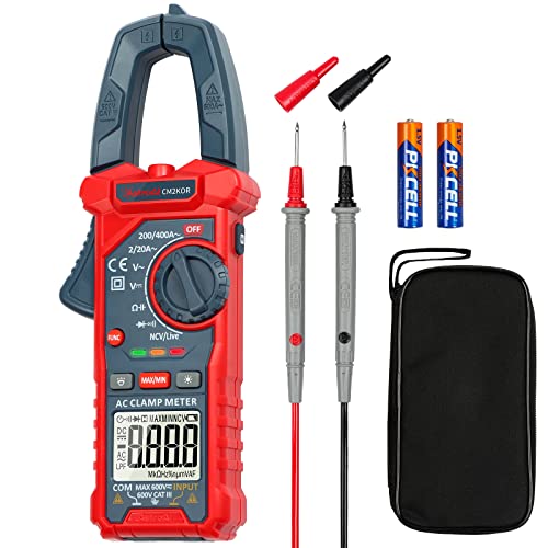 AstroAI Digital Clamp Meter Multimeter 2000 Counts Amp Voltage Tester Auto-ranging with AC/DC Voltage, AC Current, Resistance, Capacitance, Continuity, Live Wire Test, Non-Contact Voltage Detection