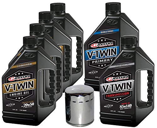 MaximaHiflofiltro VTTOCK22 Complete Engine Oil Change Kit for V-Twin Synthetic Blend Harley Davidson Twin Cam, 6 Quart
