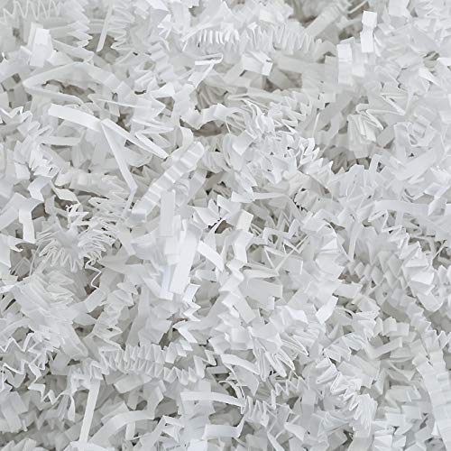 MagicWater Supply - 1/2 LB - White - Crinkle Cut Paper Shred Filler great for Gift Wrapping, Basket Filling, Birthdays, Weddings, Anniversaries, Valentines Day, and other occasions