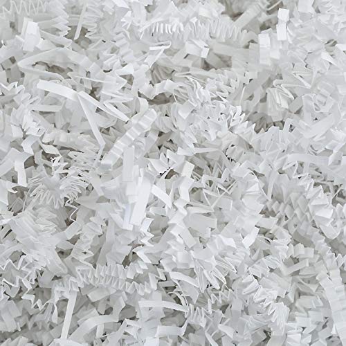 MagicWater Supply - 1/2 LB - White - Crinkle Cut Paper Shred Filler great for Gift Wrapping, Basket Filling, Birthdays, Weddings, Anniversaries, Valentines Day, and other occasions