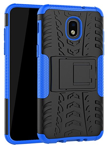 Yiakeng Galaxy J7 2018 Shockproof Protective Case with Kickstand - Blue