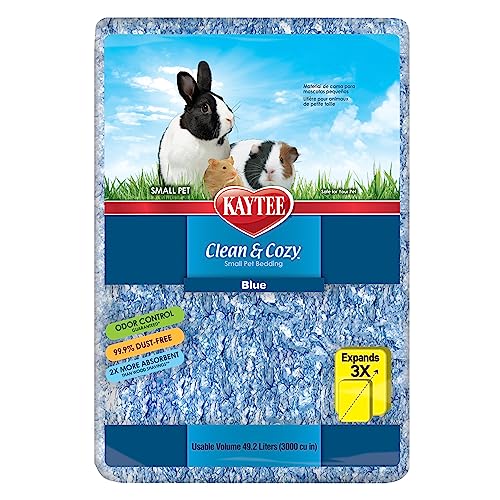 Kaytee Clean & Cozy Blue Bedding For Guinea Pigs, Rabbits, Hamsters, Gerbils and Chinchillas, 49.2 Liter
