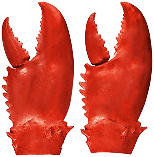 Funny Lobster Crab Claws Gloves Paint Hands Weapon Cospaly Halloween Toy Dress Up Costume Party Pretend Play Game Props Red