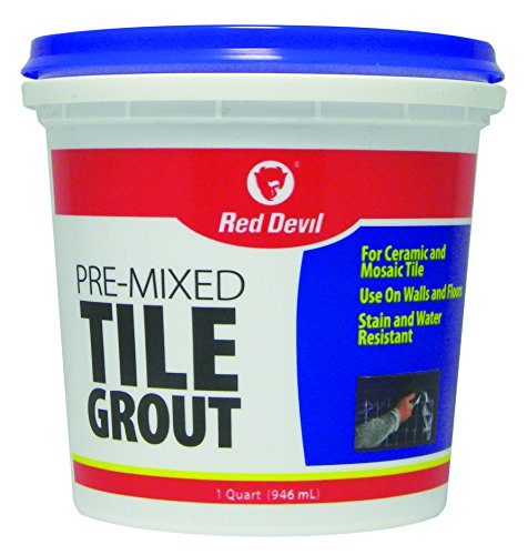 Red Devil 0424 Pre-Mixed Tile Grout, 1 Quart,White, (Pack of 1)