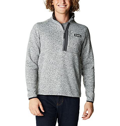 Columbia Men's Sweater Weather Half Zip, City Grey Heather/Shark, Large