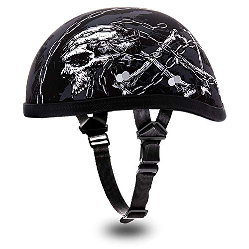 Daytona Helmets Novelty Eagle W/ Skull Chains, Medium