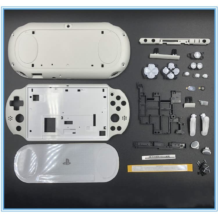 Gametown New Replacement PSV 2000 Full Housing Shell Cover with Button Kit Set -White