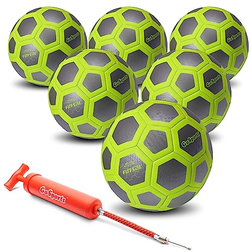 GoSports ELITE Futsal Balls - Great for Indoor or Outdoor Futsal Games or Practice – Choose Single or Six Pack - Includes Pump