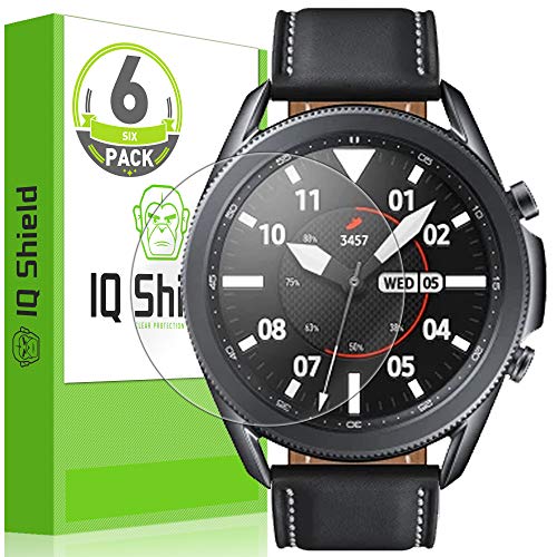 IQShield Screen Protector Compatible with Samsung Galaxy Watch 3 (45mm)(6-Pack) Anti-Bubble Clear TPU Film