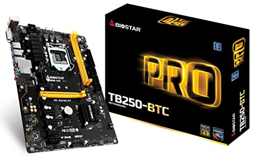 Biostar Motherboard TB250-BTC Core i7/i5/i3 LGA1151 Intel B250 DDR4 SATA PCI Express USB ATX Retail