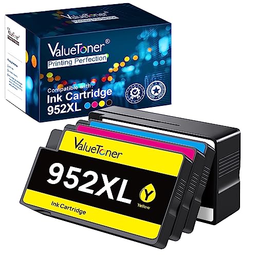 Valuetoner Remanufactured Ink Cartridges Replacement for HP 952 XL 952XL High Yield for Pro 8710 8720 7740 8740 7720 8715 8702 Printer (1 Black,1 Cyan,1 Magenta,1 Yellow, 4 Pack)