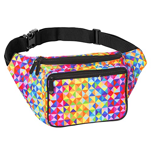 Rainbow Fanny Pack Belt Bag I Mens Fanny Packs for Women - Crossbody Bag Bum bag Waist Bag Waist Pack - For Halloween costumes, for Hiking, Running, Travel, Waterproof and more