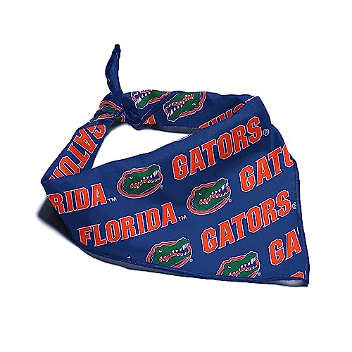 NCAA Officially Licensed Bandana for Dogs and Cats | Fits Pets Great Gift Idea | Easy-to-Tie (Small, Florida Gators)