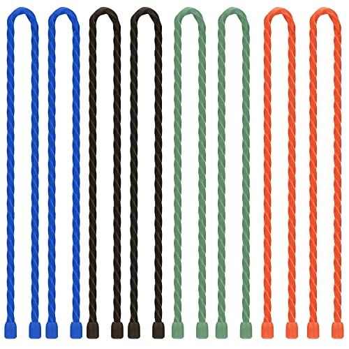 12 Inch Reusable Silicone Cable Ties for Cable Management, Cord Organizer, and Cord Management. Twist Ties Heavy Duty Rubber Twist Ties & Reusable Twist Ties for Securing, Wrapping & Organizing Cables