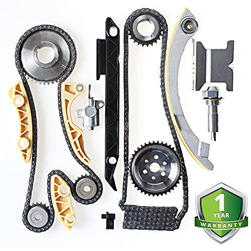 MangoS Compatibleu Engine Timing Chain Kit With Chain Guide Tensioner Sprocket 12680750 94201S Buick Chevy GMC Pontiac Saab Saturn 2.0L 2.2L 2.4L L4