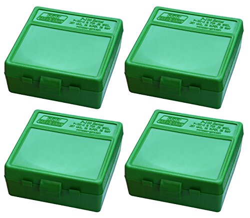 Buptop GenericJINCHENG Round Flip-Top 380/9MM Cal Ammo Box - Green (4 Pack)