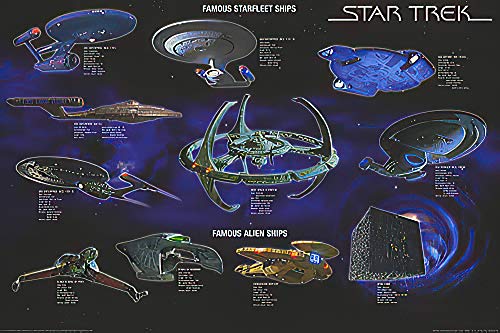POSTER STOP ONLINE Star Trek - TV Show Poster Starfleet Ships (Size 40' x 27')