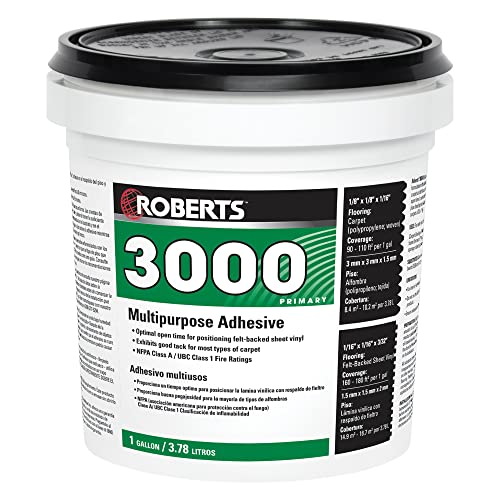 ROBERTS 3000-1 Vinyl and Carpet Adhesive , White