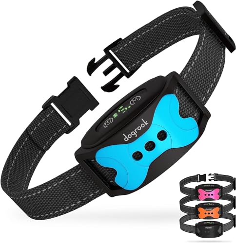 DogRook Dog Bark Collar - Vibrating Dog Collar No Shock - No Bark Collars for Small Dogs, Medium & Large (12-110 lbs) - Rechargeable, Humane Bark Collar - Stop Barking Device - Anti Bark Smart Collar