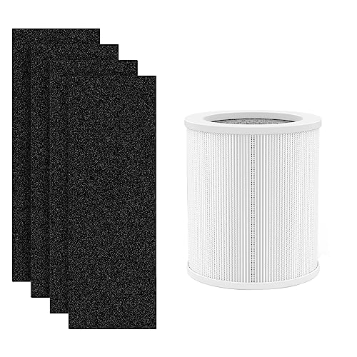 H-HF400-VP Replacement Filter Kit for Hunter H-HF400-VP H-PF400 with True HEPA Pre-Filter for Hunter HP400 Air Purifier Series, 1 True HEPA Filter+4 Pre-Filters