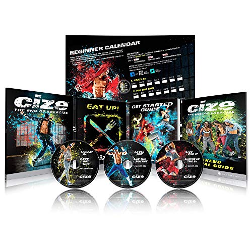 Beachbody CIZE Dance Workout DVD Base Kit, Shaun T Exercise Videos, Dancing Fitness Guide for Beginners, Seniors, Easy To Follow, Low Impact, 6 Dance Courses and Ab Workout, 3 DVDs