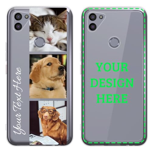 Custom Pictures Phone Case for Gigaset GS5, Create Personalized Cover, Design Your Own Clear TPU Soft Case with Collage Photos Text, Slim Thin Lightweight Drop Protection Scratch Resistant Case