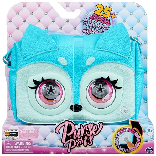 Purse Pets, Fierce Fox Interactive Pet Toy & Crossbody Kids Purse with Over 25 Sounds and Reactions, Shoulder Bag for Girls, Trendy Tween Gifts