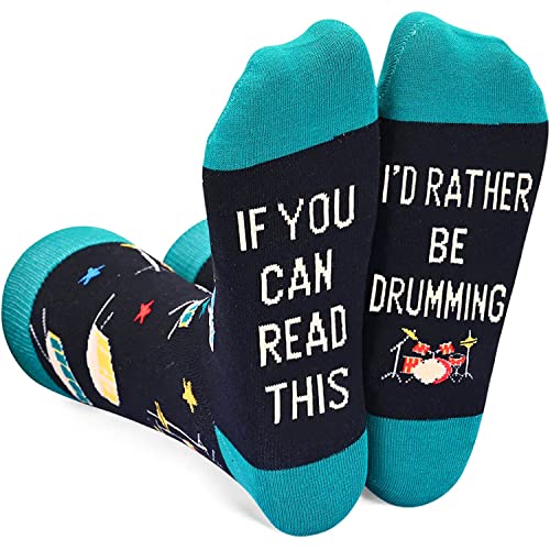 sockfun Unique Drummer Drumline Socks Drummer Gifts for Men Women Teens, Percussion Gifts Music Socks Music Gifts for Music Lovers Drummer