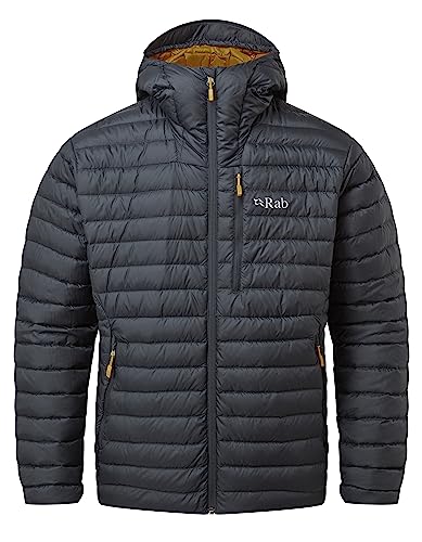 RAB Men's Microlight Alpine Down Jacket for Hiking, Climbing, & Skiing - Beluga - Large