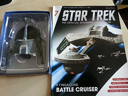 STAR TREK STARSHIPS FIGURINE COLLECTION MAGAZINE #7 KLINGON KTINGA-CLASS BATTLE CRUISER by EAGLEMOSS PUBLICATIONS LTD TOY