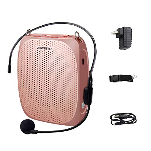 ZOWEETEK Voice Amplifier Microphone Headset,Portable Voice Amplifier,Amplification time 12 Hours,Personal Voice Amplifier for Teachers,Classroom,Training,Meeting,Tour Guide,Yoga,Fitness