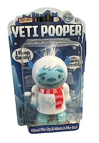Yeti Pooper Walking Candy Dispenser, Party Favor, Family Fun, Gift, Collectible, Scarf Color May Vary 0.28 oz