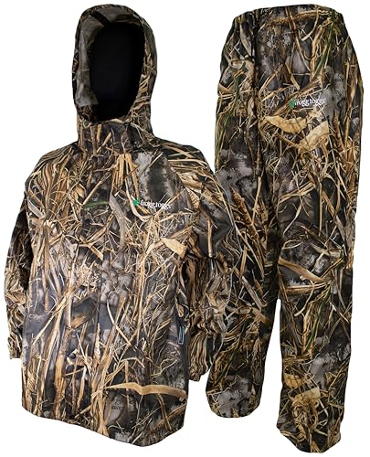 FROGG TOGGS Men's Standard Classic All-Sport Waterproof Breathable Rain Suit, Realtree Max-7, 2X-Large