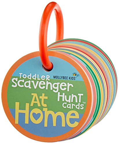 MOLLYBEE Kids Toddler Scavenger Hunt Cards at Home, Indoor Toddler Activity, Card Game for Kids Ages 2, 3