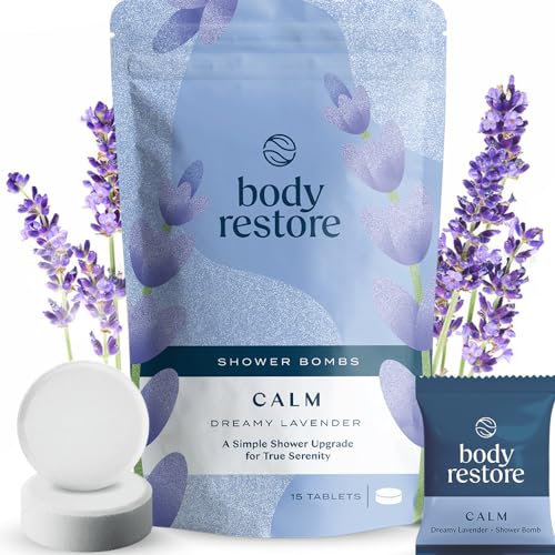Body Restore Bath Bombs Aromatherapy 15 Pack - Christmas Gifts Stocking Stuffers, Relaxation Birthday Gifts for Women and Men, Stress Relief and Luxury Self Care, Lavender Shower