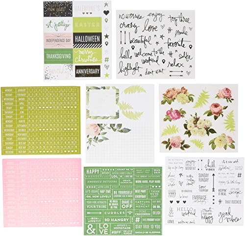 Heidi Swapp Storyline-Journaling Sticker Kit-Botanical (1138 Pieces), Multicolor