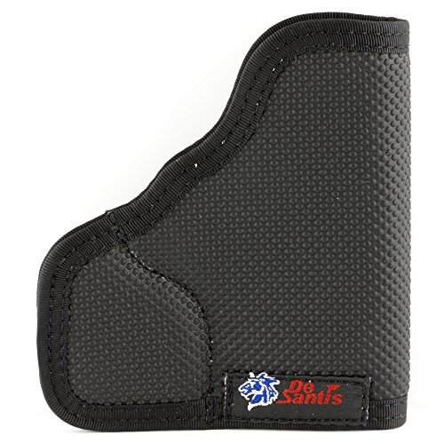 DeSantis Nemesis Pocket Holster for Pistols, Made of Quality Tacky Material, Ambidextrous, Unisex Gun Holster, Fits KAHR P380, SIG P938, KIMBER MICRO 9, Black
