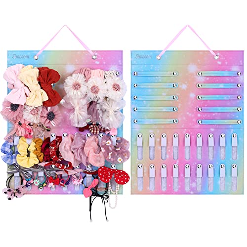 SIMBOOM Headband Holder for Baby Girl, Hanging Storage Organizer Newborn Headbands, Bows