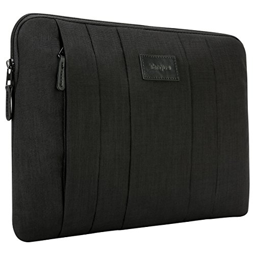 Targus CitySmart Business Professional Laptop Sleeve Case Simple Design with Water Resistant Nylon, Front Accessory Pocket, Protective Slipcase fits 13.3-Inch Laptop, Black (TSS626US)