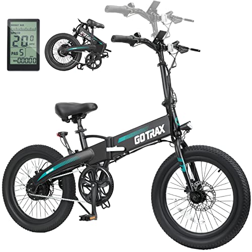Gotrax R1 20' Folding Electric Bike with 40 Miles (Pedal-assist1) by 48V Battery, 20Mph Power by 350W, Weighs Only 45lbs, LCD Display & 5 Pedal-Assist Levels, Suitable for Leisure Riding&Commuting BLA