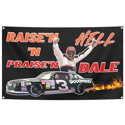 Dale Earnhardt Racing Flag Aesthetic Decorative Durable Man Cave Wall tapestry with 4 Brass Grommets 3x5 Feet Flag Suitable For Indoor And Outdoor Decorate for College Dorm Room ,Parties, travel,