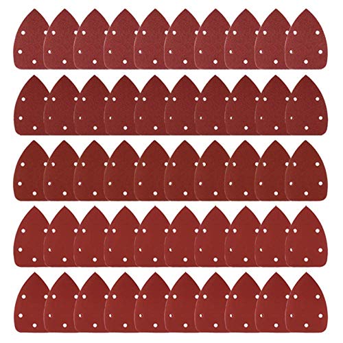 Coceca Mouse Detail Sander Sandpaper Sanding Paper Assorted Sanding Pads 40 80 120 180 240 Grits (50pcs Mouse Sandpaper)