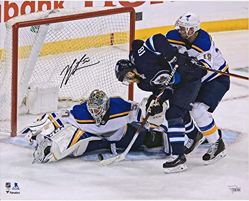 Jordan Binnington St. Louis Blues Autographed 16' x 20' 2019 Stanley Cup Playoffs Game 1 Game-Preserving Save vs. Winnipeg Photograph - Autographed NHL Photos
