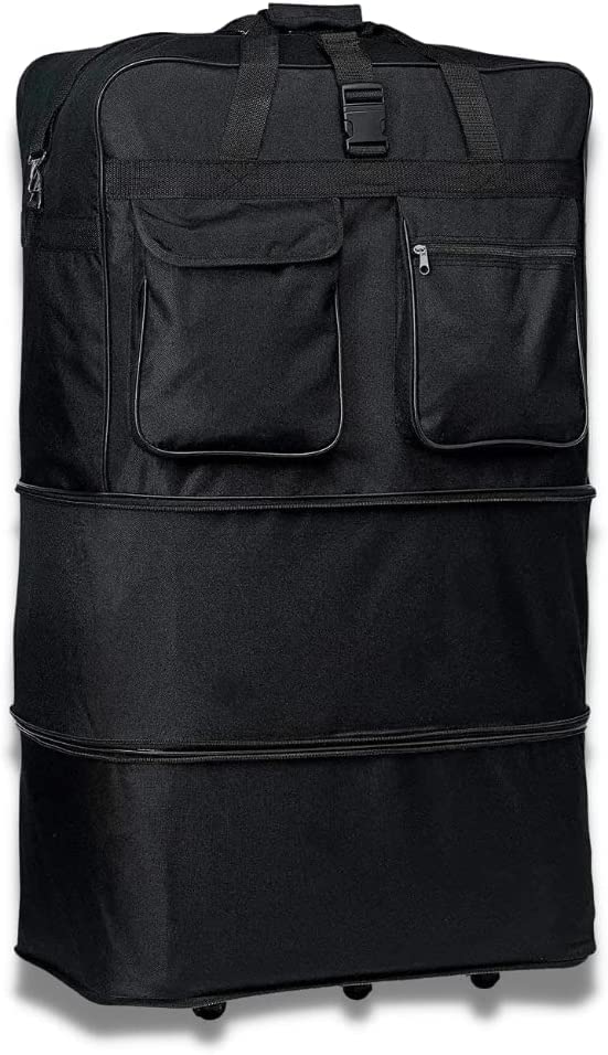 Homiegear Expandable Rolling Wheeled Duffle Bag Spinner Suitcase Luggage - 6 Wheels (40 Inch)