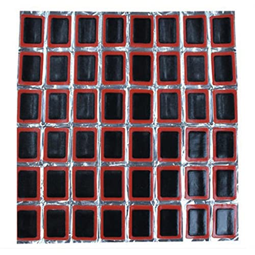 YÁSEZ 48pcs Rubber Puncture Patches Bicycle Tire Tyre Tube Repair Cycle Patch Kit No Glue Inner Tools (Color : As Shown, Size : Square)