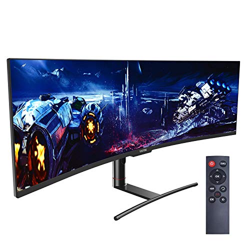Viotek SUW49DA 49-Inch Super Ultrawide Monitor | 1440p 120Hz 3ms 1800R | 5120x1440p 32:9 Dual QHD Monitor | Zero-Tolerance Dead Pixel Policy, 3-Year | 2X HDMI 2.0, 2X DP 1.4, 3.5mm (VESA), Black